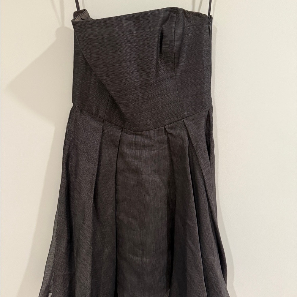 Emporio Armani Grey Strapless Dress